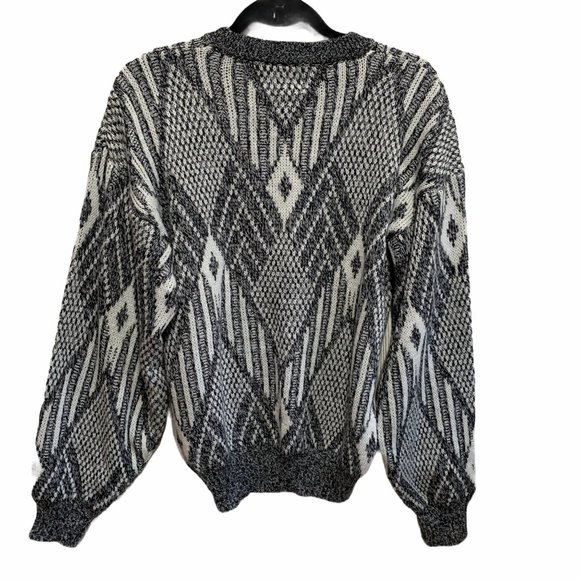 Vintage Alvin Josef Leather Detailed Knit Sweater - Picture 2 of 5